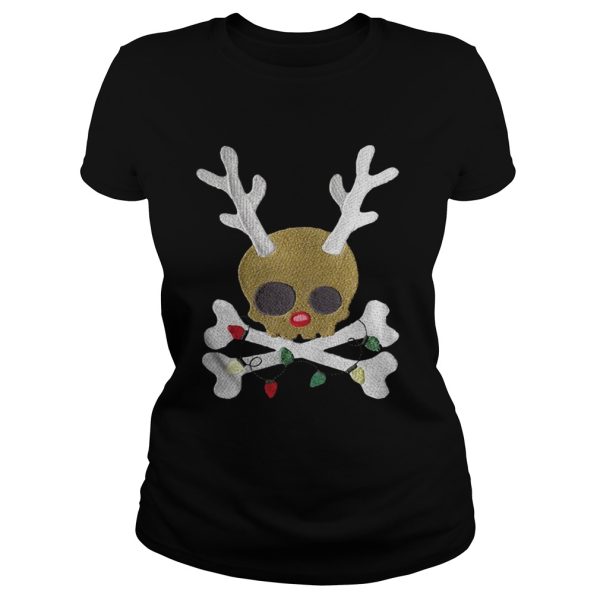 Skull Reindeer light christmas shirt