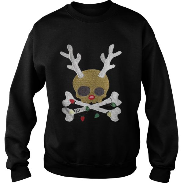 Skull Reindeer light christmas shirt