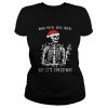 Skull Santa Hat When youre dead inside but its christmas shirt