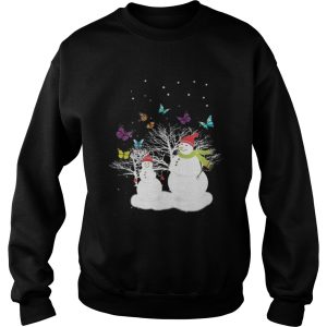 Snowman And Butterfly Shirt 1