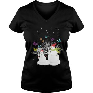 Snowman And Butterfly Shirt 3