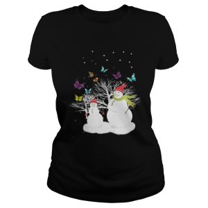 Snowman And Butterfly Shirt 4