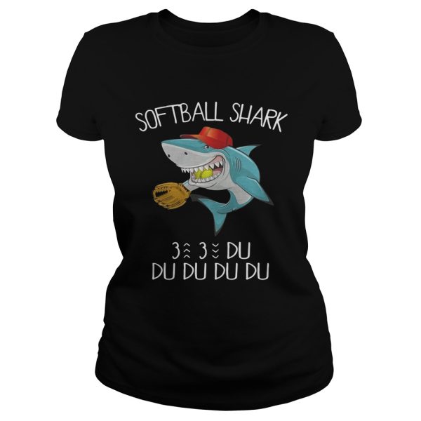 Softball shark du du du du du shirt