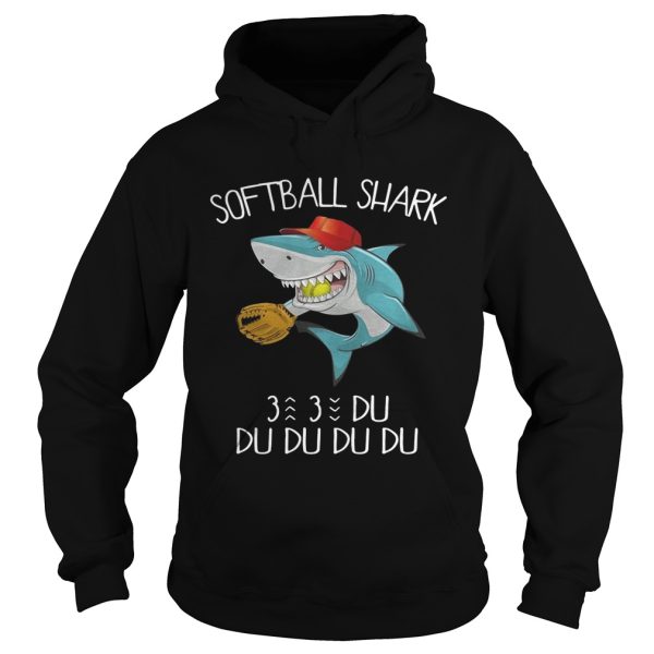 Softball shark du du du du du shirt