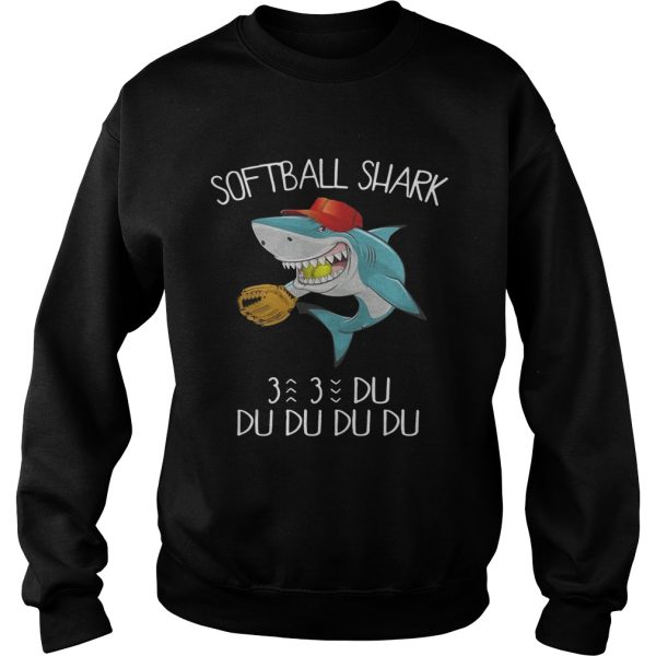 Softball shark du du du du du shirt