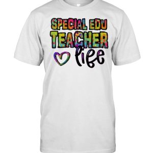Special Education Teacher Life Heart Watercolor Shirt