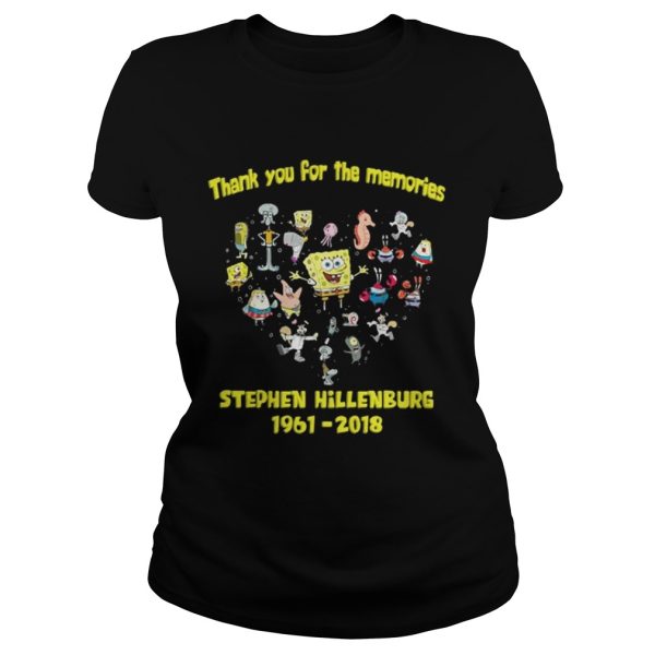 SpongeBob SquarePants thank you for the memories stephen hillenburg shirt