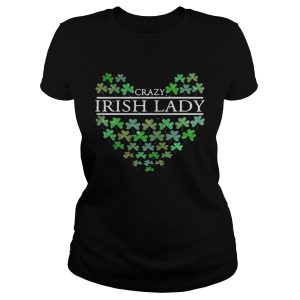 St Patrick's Day Crazy Irish Lady Heart shirt 1