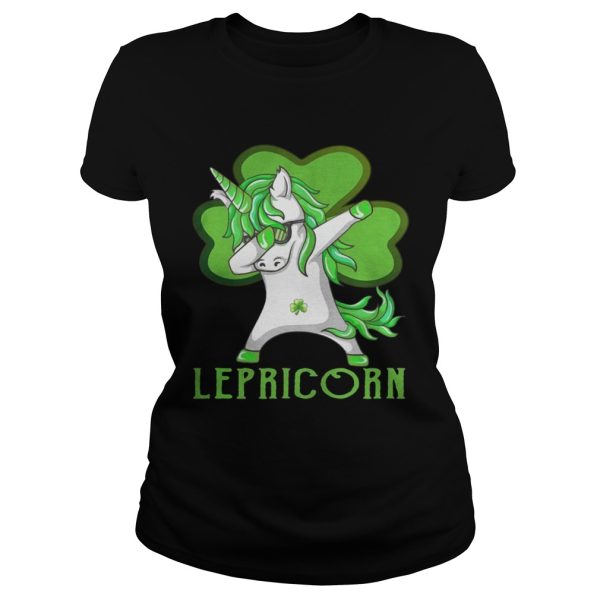 St Patricks Day Dabbing Lepricorn Irish Unicorn T-Shirt