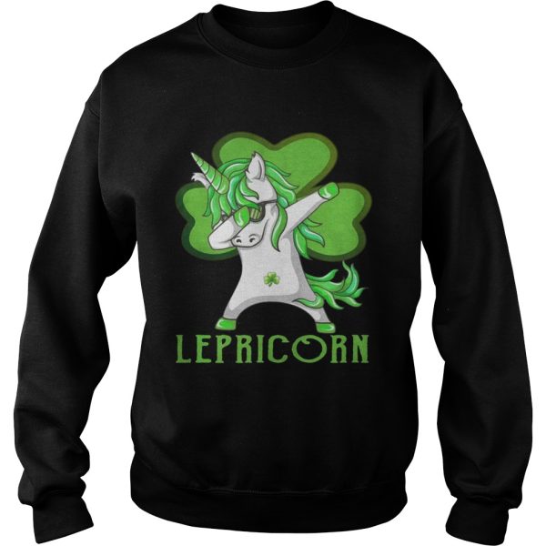 St Patricks Day Dabbing Lepricorn Irish Unicorn T-Shirt