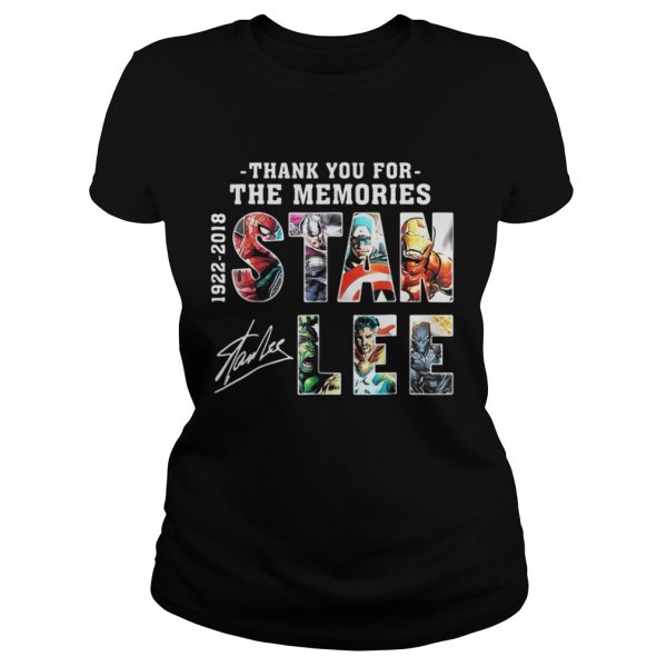 Stan Lee Thanks For Memories 1922-2018 Marvel Shirt