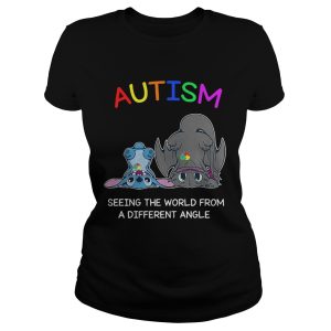 Stitch and Toothless Autism seeing the world from a different angle shirt 1