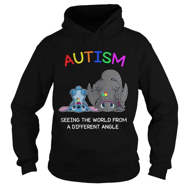 Stitch and Toothless Autism seeing the world from a different angle shirt