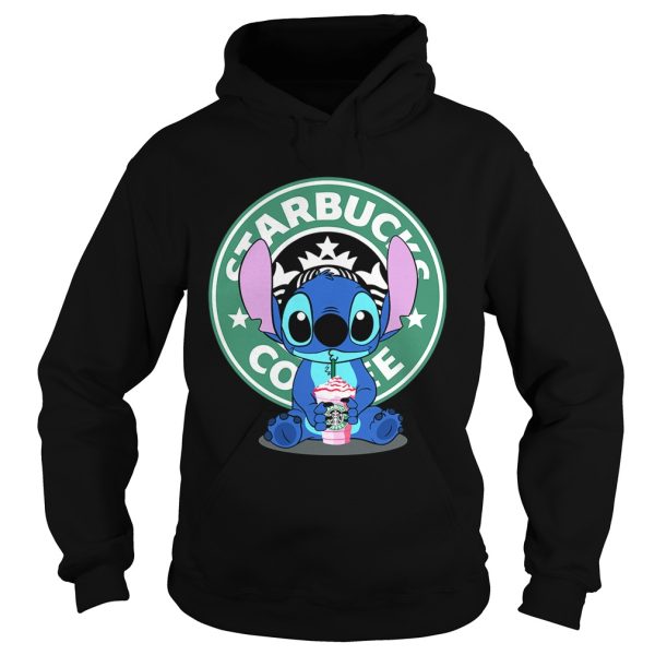 Stitch drinking Starbucks coffee shirt