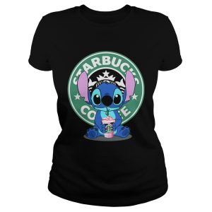 Stitch drinking Starbucks coffee shirt 2