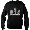 Succulent Christmas reindeer fairy lights and Santa hat shirt