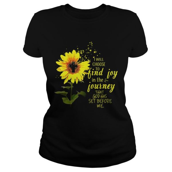 Sunflower I will choose to find joy in the journey me kid shirt