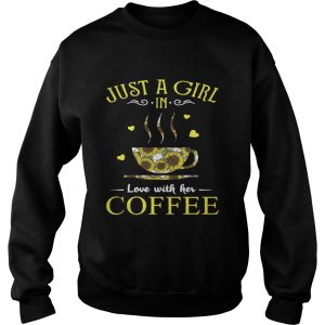 Sunflower Just a girl in love with her coffee shirt 3