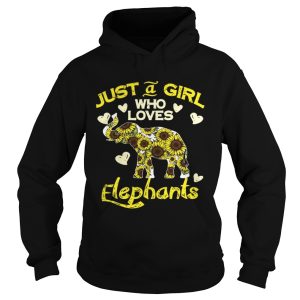Sunflower Just a girl who loves Elephants shirt 1