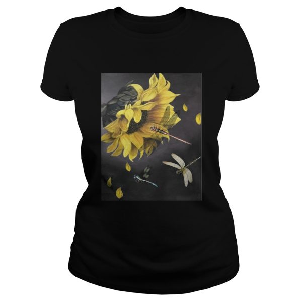 Sunflower and dragonfly T-Shirt