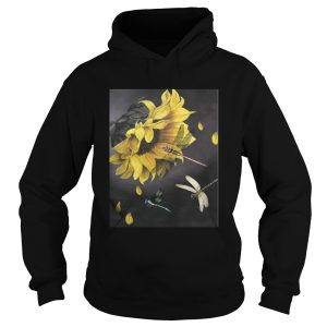 Sunflower and dragonfly T Shirt 2 2