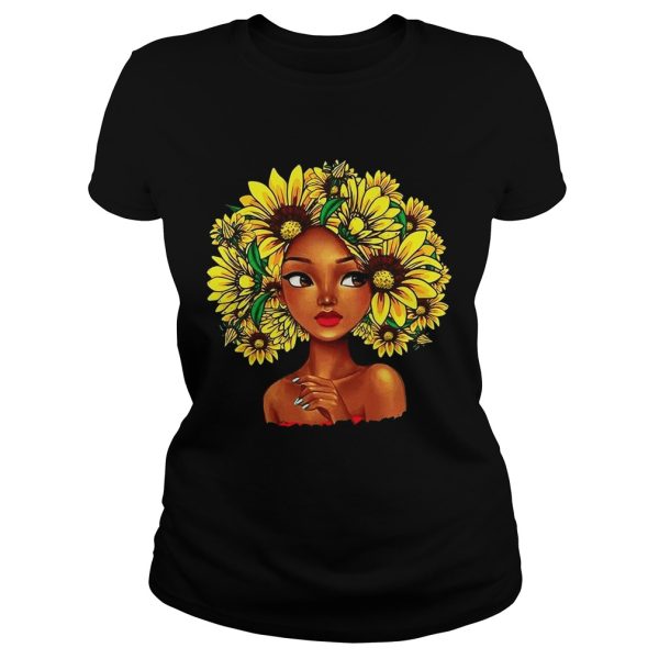 Sunflower natural hair for girl shirt