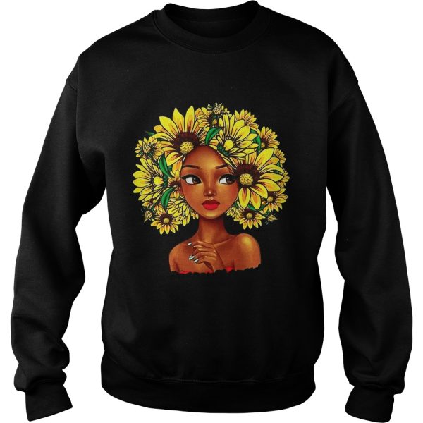 Sunflower natural hair for girl shirt