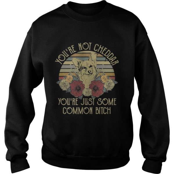 Sunset Fox youre not cheddar youre just some common bitch shirt