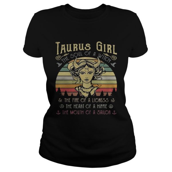 Sunset Taurus Girl The Soul Of A Witch Shirt