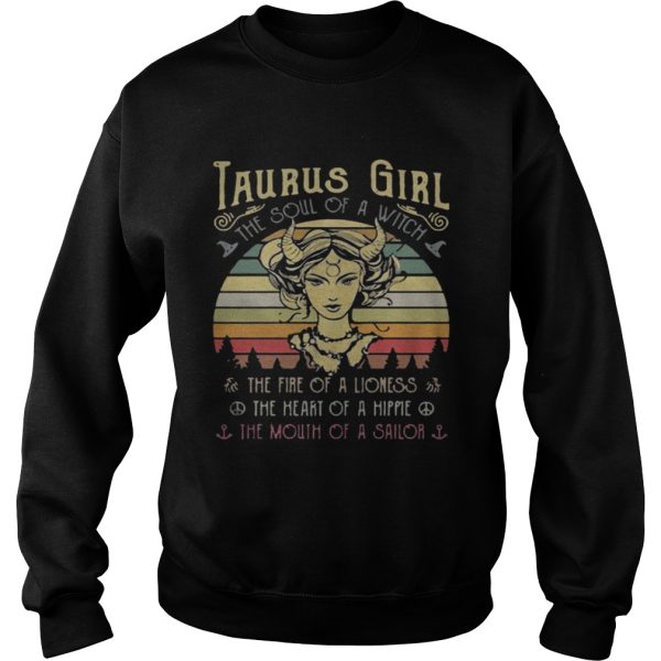 Sunset Taurus Girl The Soul Of A Witch Shirt