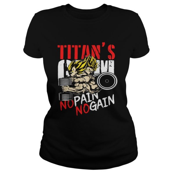 Super Saiyan Titan’s Gym No Pain No Gain shirt