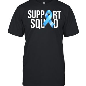 Support Squat Prostate Cancer Awareness Blue Ribbon Survivor T-Shirt