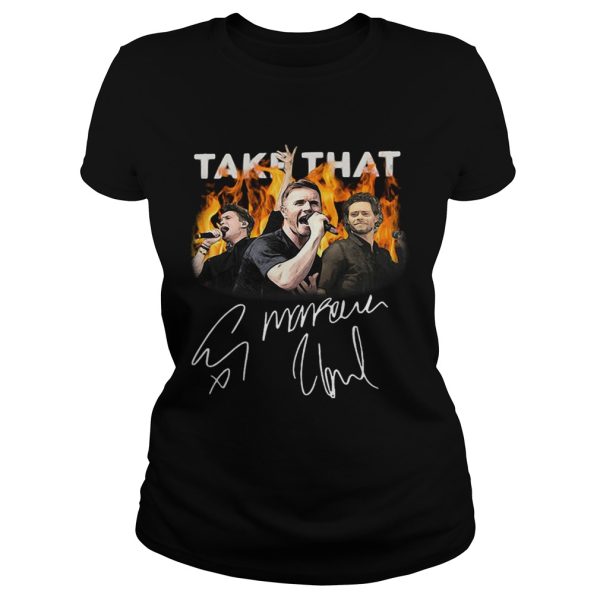 Take That Mark Owen Gary Barlow Howard Donald signature shirt