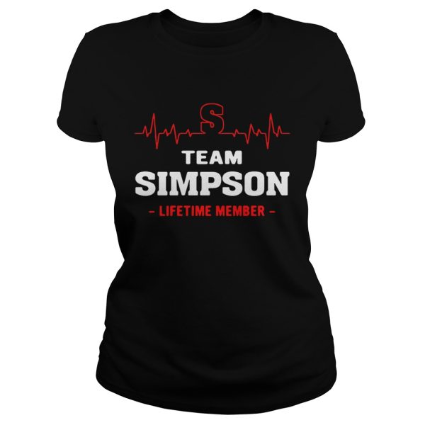 Team Simpson lifetime member shirt