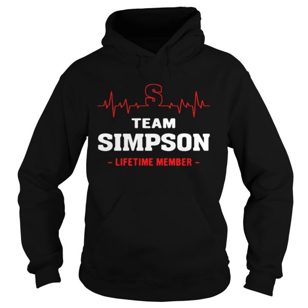 Team Simpson lifetime member shirt