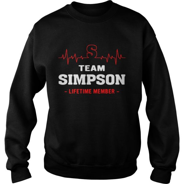 Team Simpson lifetime member shirt