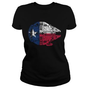 Texas Flag and The Millennium Falcon Star Wars shirt 1