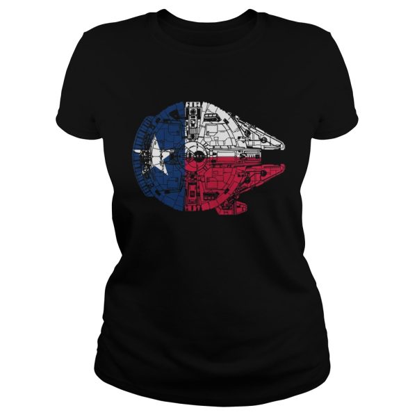 Texas Flag and The Millennium Falcon Star Wars shirt