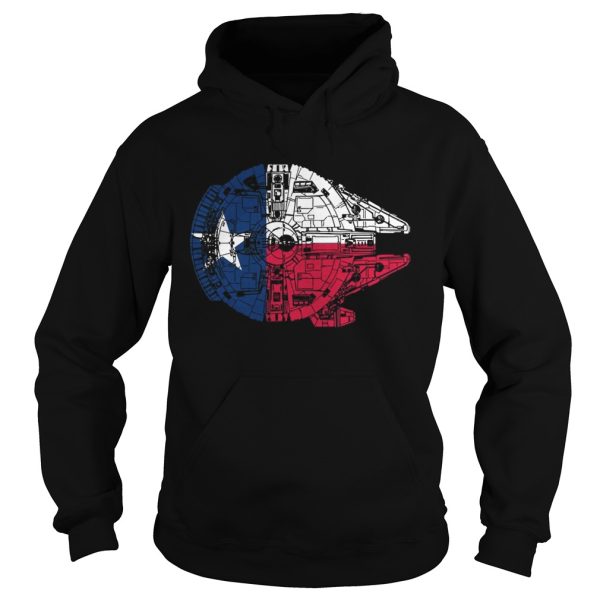 Texas Flag and The Millennium Falcon Star Wars shirt