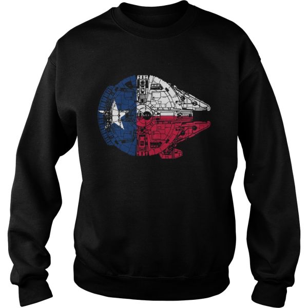 Texas Flag and The Millennium Falcon Star Wars shirt