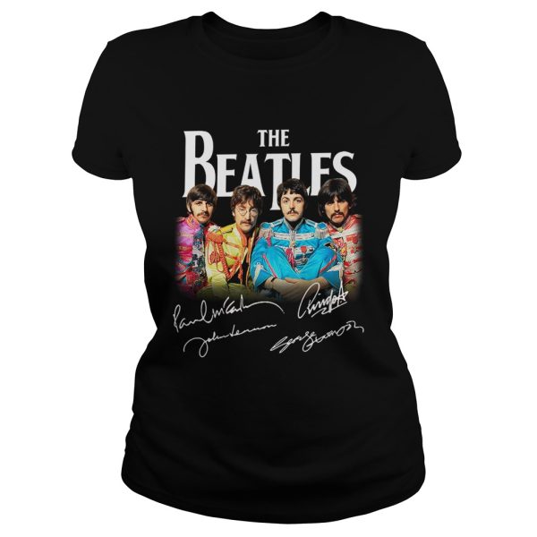 The Beatles John Lennon Paul McCartney George Harrison Ringo Starr signatures shirt