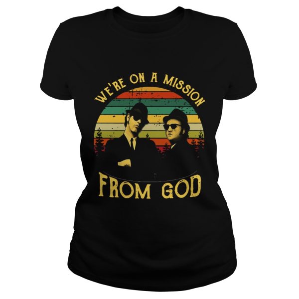 The Blues Brothers we’re on a mission from God retro shirt