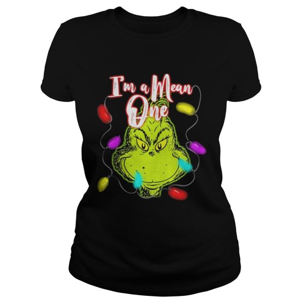 The Grinch Im a mean one christmas light shirt