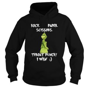 The Grinch Rock paper scissors throat punch I win shirt 1