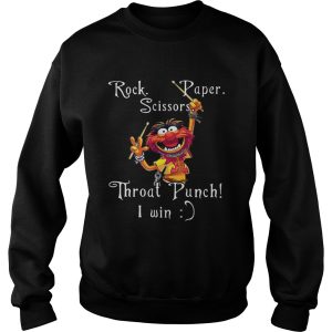 The Muppets Rock Paper Scissors throat punch I win shirt 3