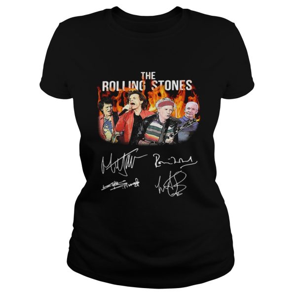 The Rolling Stones Ronnie Wood Mick Jagger Keith Richards Charlie Watts signature shirt