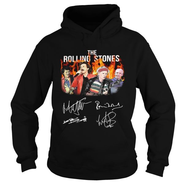 The Rolling Stones Ronnie Wood Mick Jagger Keith Richards Charlie Watts signature shirt