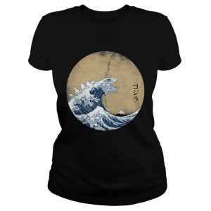 The great wave off Kanagawa Godzilla shirt 1