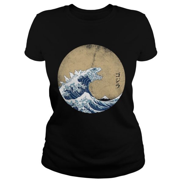 The great wave off Kanagawa Godzilla shirt