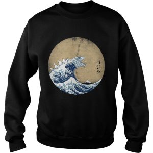 The great wave off Kanagawa Godzilla shirt 3